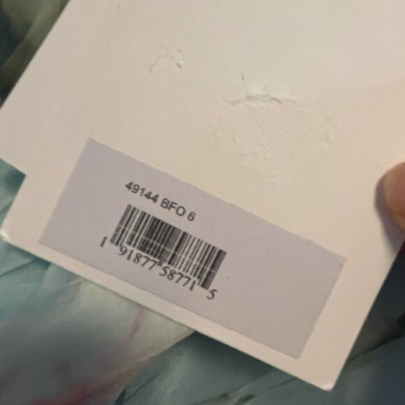 Ieena for Mac Duggal  Blue Floral Print Asymmetrical Ruffle Hem Dress Size 6 - Picture 5 of 10